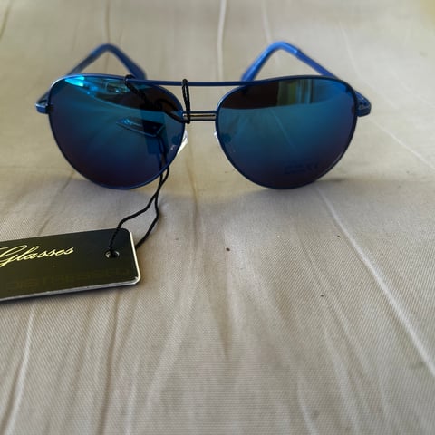 Modré zrkadlové slnečné okuliare Distressed Aviator | UV400 ochrana