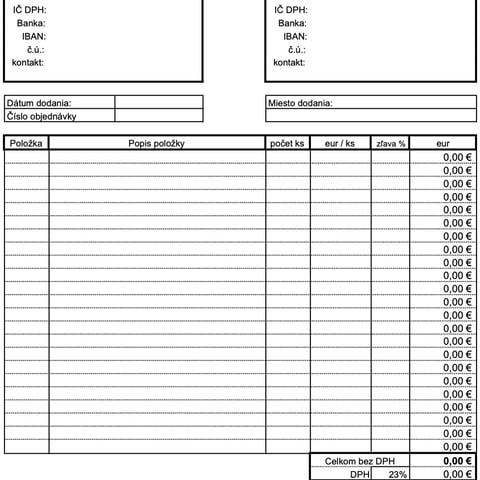 DOCUMENTS Slovak version (EXCEL)