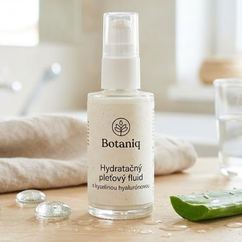 Hydratačný pleťový fluid s kyselinou hyalurónovou