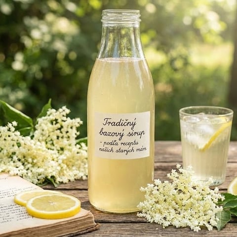 Tradičný bazový sirup podľa receptu našich starých mám