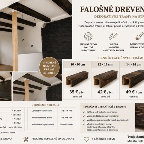 Falošné drevené trámy