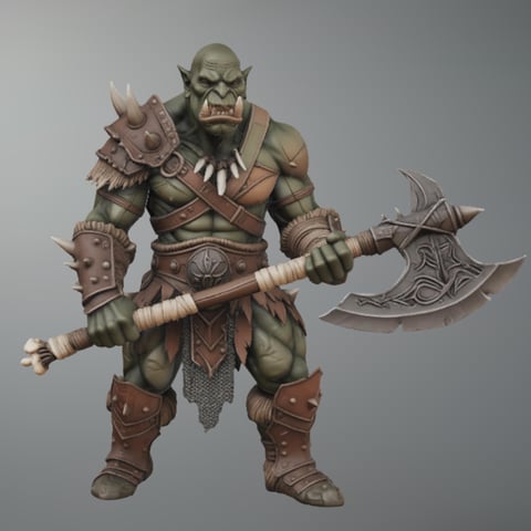 Orc Ralpf – Multi-Scale 3D Printable STL (Tabletop to Life-Size)