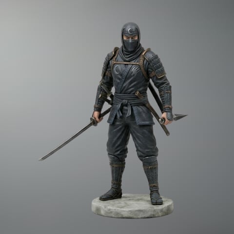 Ninja – Multi-Scale 3D Printable STL (Tabletop to Life-Size)