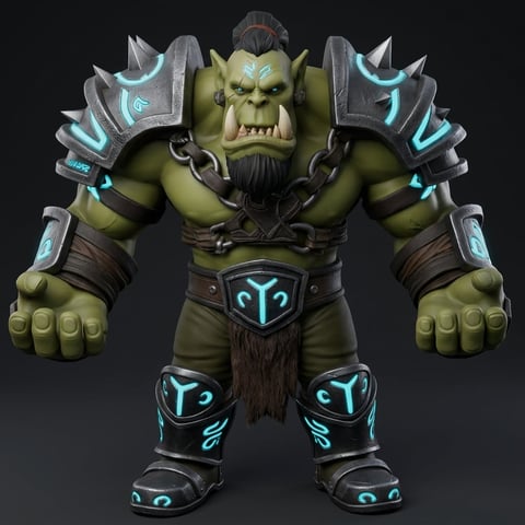 Orc Warrior - Multi-Scale 3D Printable STL (Tabletop to Life-Size)