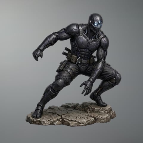Cyber Ninja – Multi-Scale 3D Printable STL (Tabletop to Life-Size)
