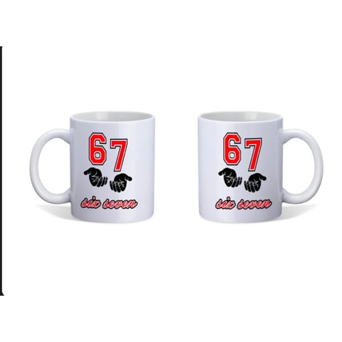 Hrnček SIX SEVEN (67) – Trendový motív