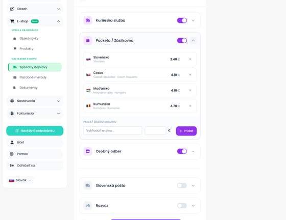 Jednoduché administračné rozhranie
