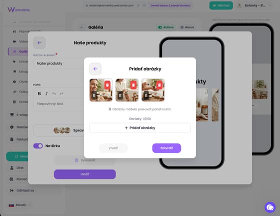 Jednoduché administračné rozhranie