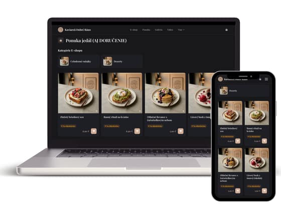 Ukážky vytvorených e-shopov