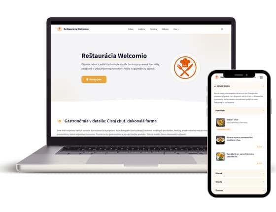 Ukážky vytvorených webstránok
