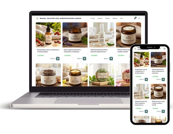 Ukážky vytvorených e-shopov