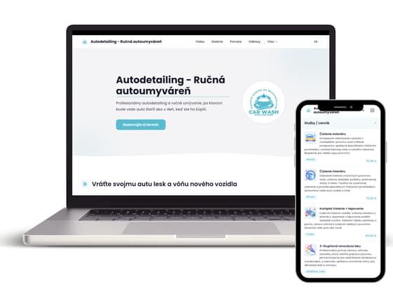 Ukážky vytvorených webstránok