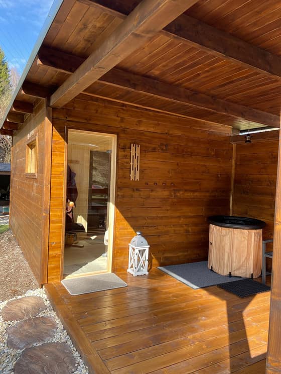 Sauna 7 × 3 m s oddychovou zónou