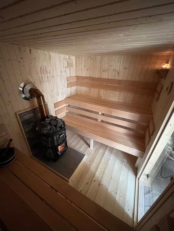 Sauna 7 × 3 m s oddychovou zónou