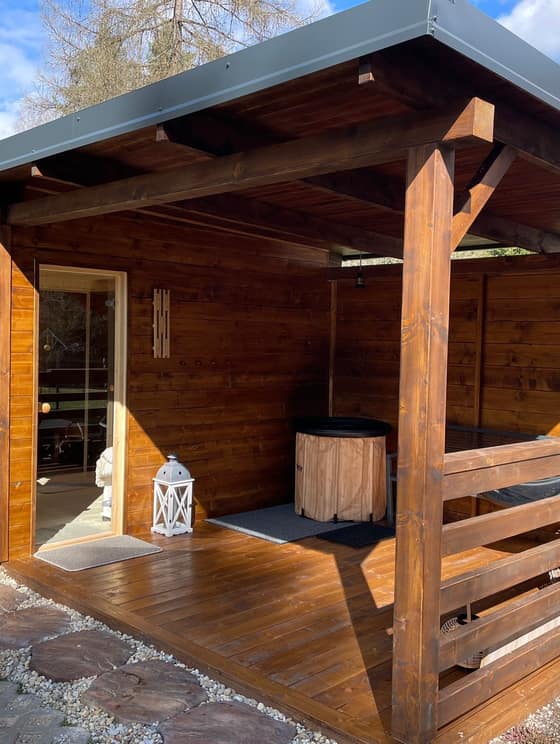 Sauna 7 × 3 m s oddychovou zónou