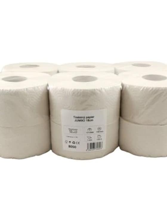 Toaletný papier JUMBO Ø18cm recykel 12ks 1vrst. 130m návin-dac7067e-2eab-40c3-b665-986060bb9449.webp