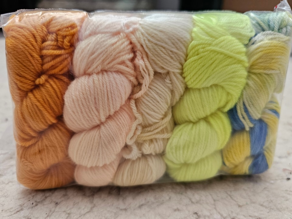 orange, yellow and yellow-blue