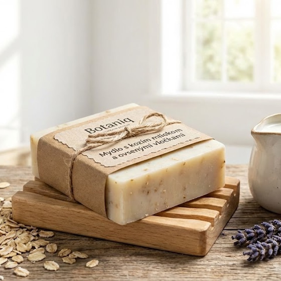 Mydlo s kozím mliekom a ovsenými vločkami