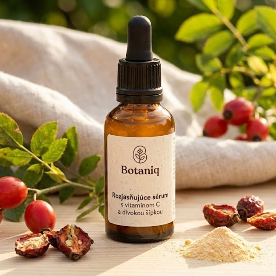Rozjasňujúce sérum s vitamínom C a divokou šípkou