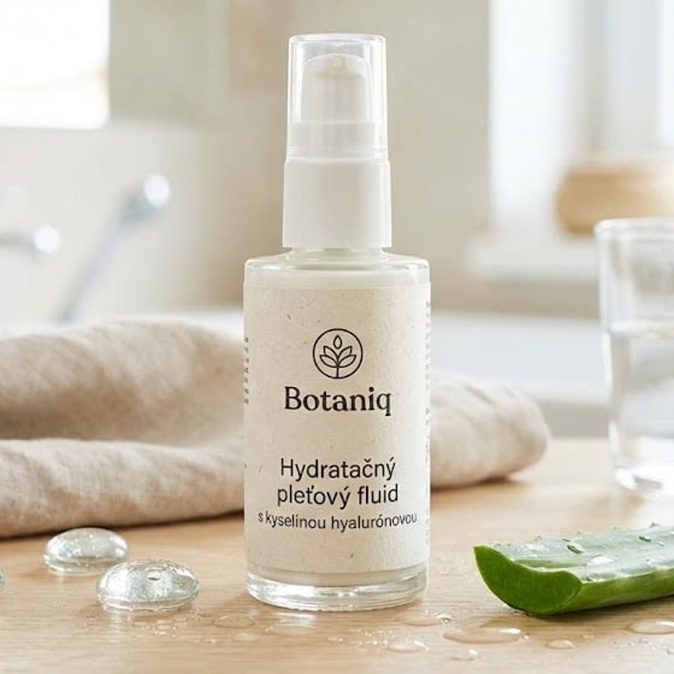Hydratačný pleťový fluid s kyselinou hyalurónovou