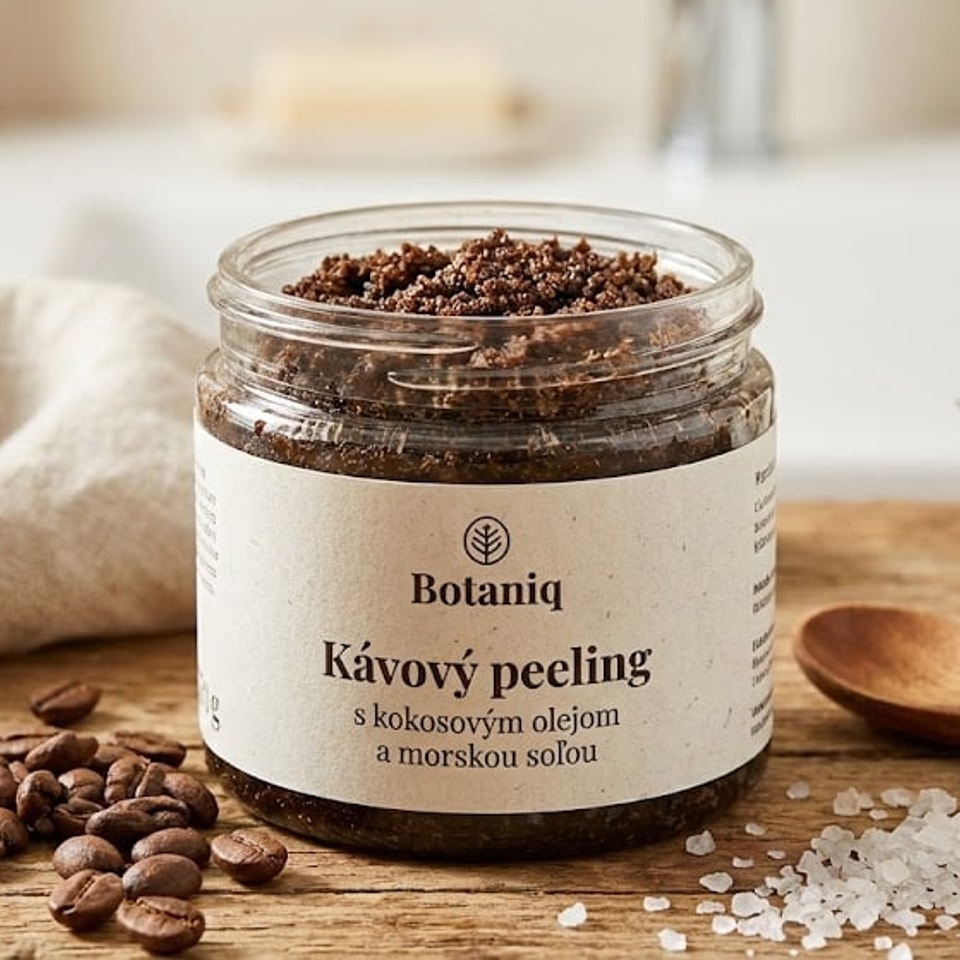 Kávový peeling s kokosovým olejom a morskou soľou