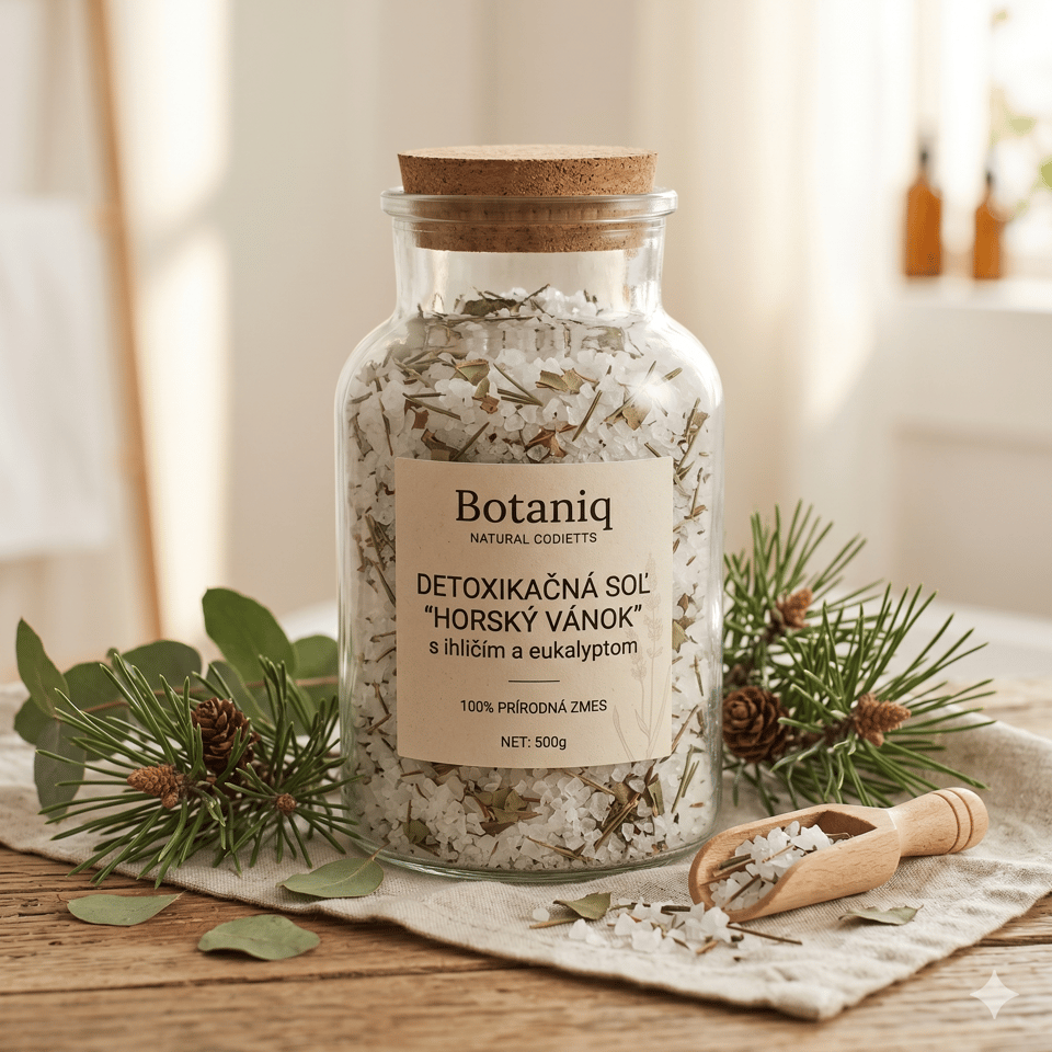 Detoxikačná soľ "Horský vánok" s ihličím a eukalyptom
