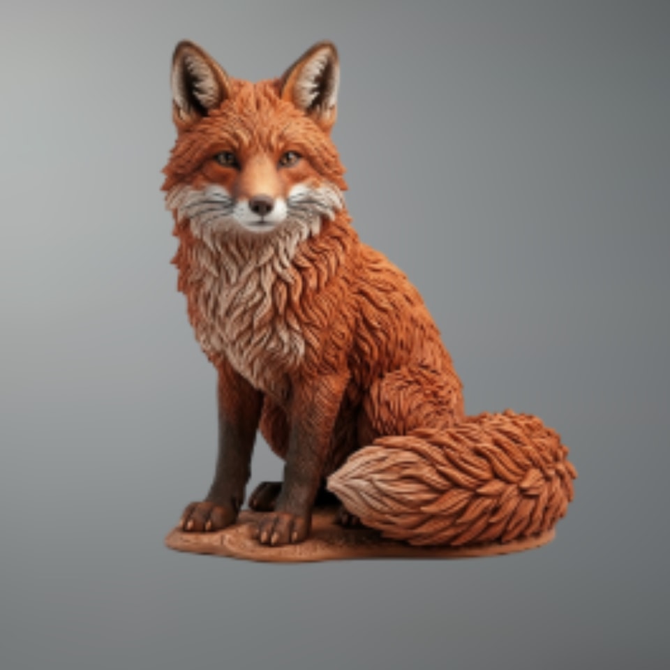 Líška Multi-Scale 3D Printable Animal STL (Tabletop to Life-Size)
