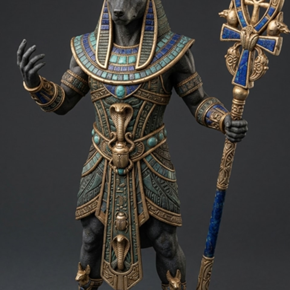 Anubis – Multi-Scale 3D Printable STL (Tabletop to Life-Size)