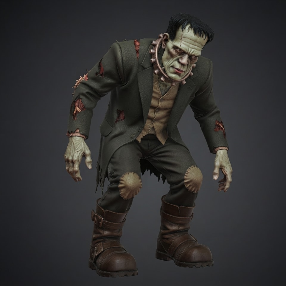 Frankenstein T2 Multi-Scale 3D Printable STL (Tabletop to Life-Size)
