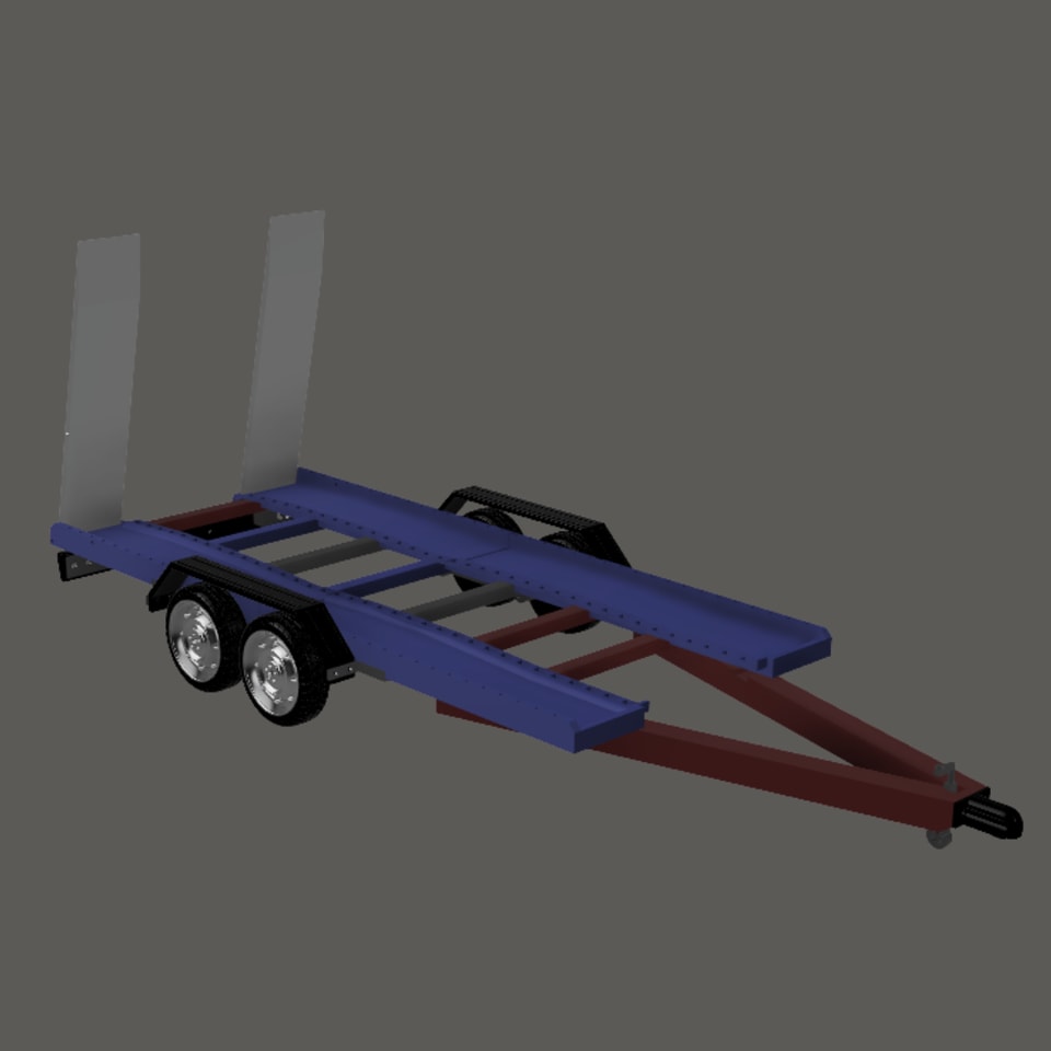 3D model of a car transporter 1:10 – STL for RC low loader