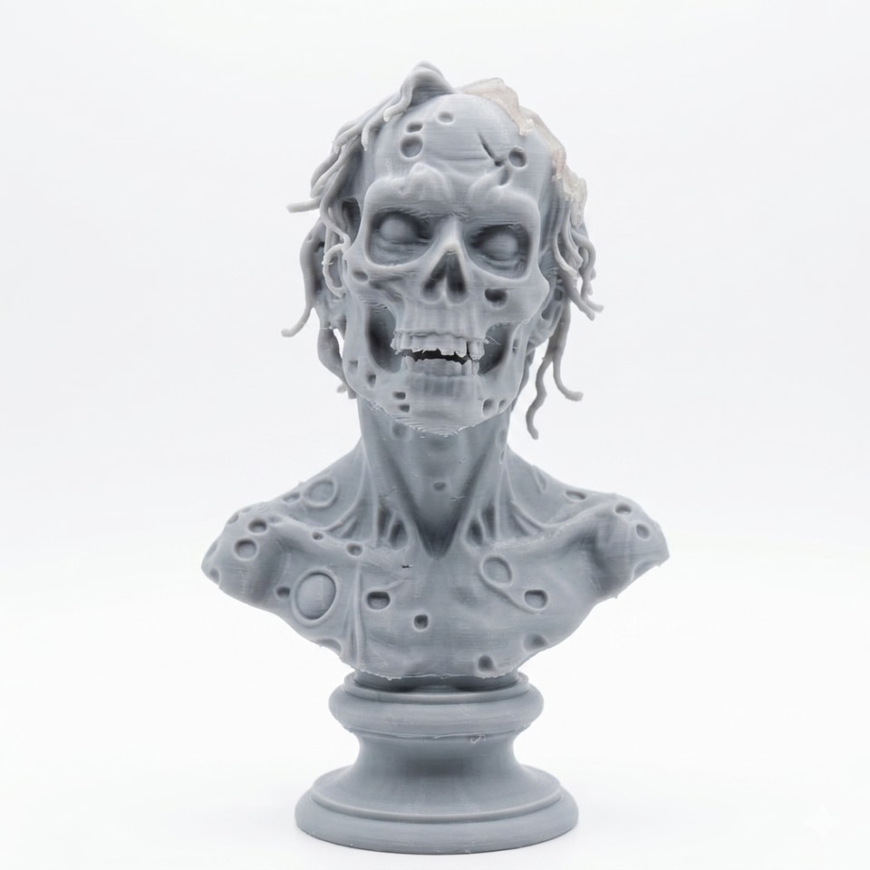 Zombie Buste - Premium 3D-printbare buste STL (Verzamelobject, levensgroot)