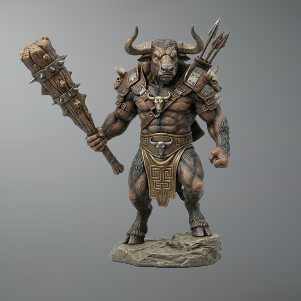 Minotaur Lucio – Multi-Scale 3D Printable STL (Tabletop to Life-Size)