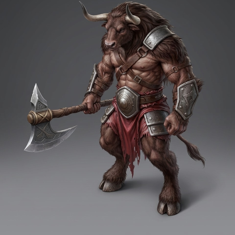 Minotaur Asterion – Multi-Scale 3D Printable STL (Tabletop to Life-Size)