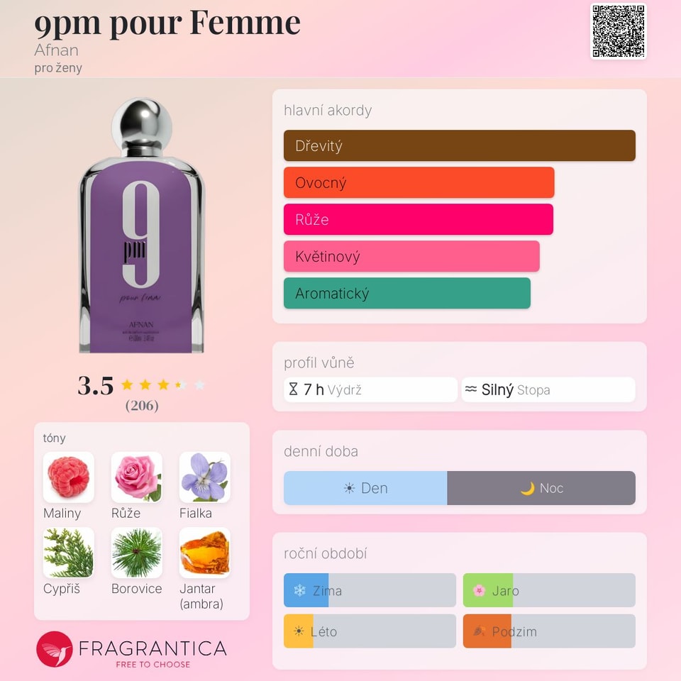 Afnan 9 pm Pour Femme EDP W 100 ml
