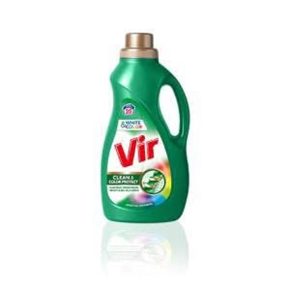 VIR - tekutý prací prostriedok - WHITE & COLOR - 2000 ml - 40 praní