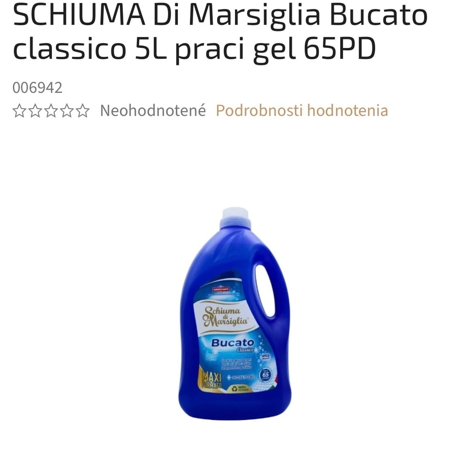 SCHIUMA Di Marsiglia Bucato classico 5L praci gel 65PD
