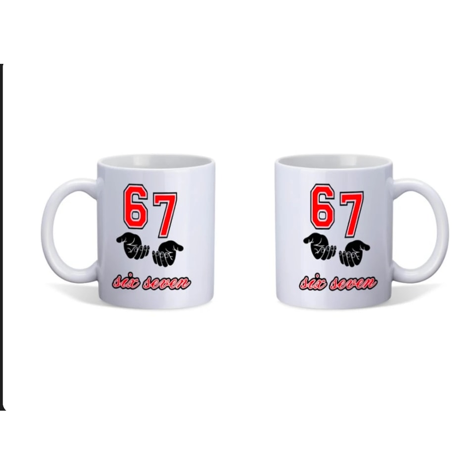 Hrnček SIX SEVEN (67) – Trendový motív